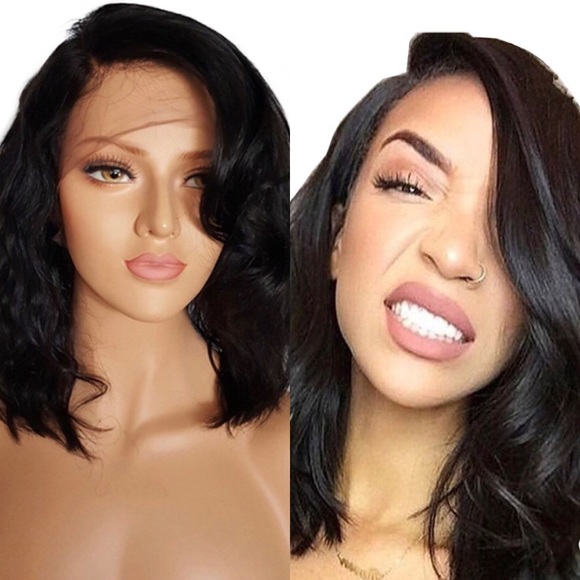 ?BELLA 14” 100%HUMAN BRAZILIAN LACEFRONT BOB WIG
